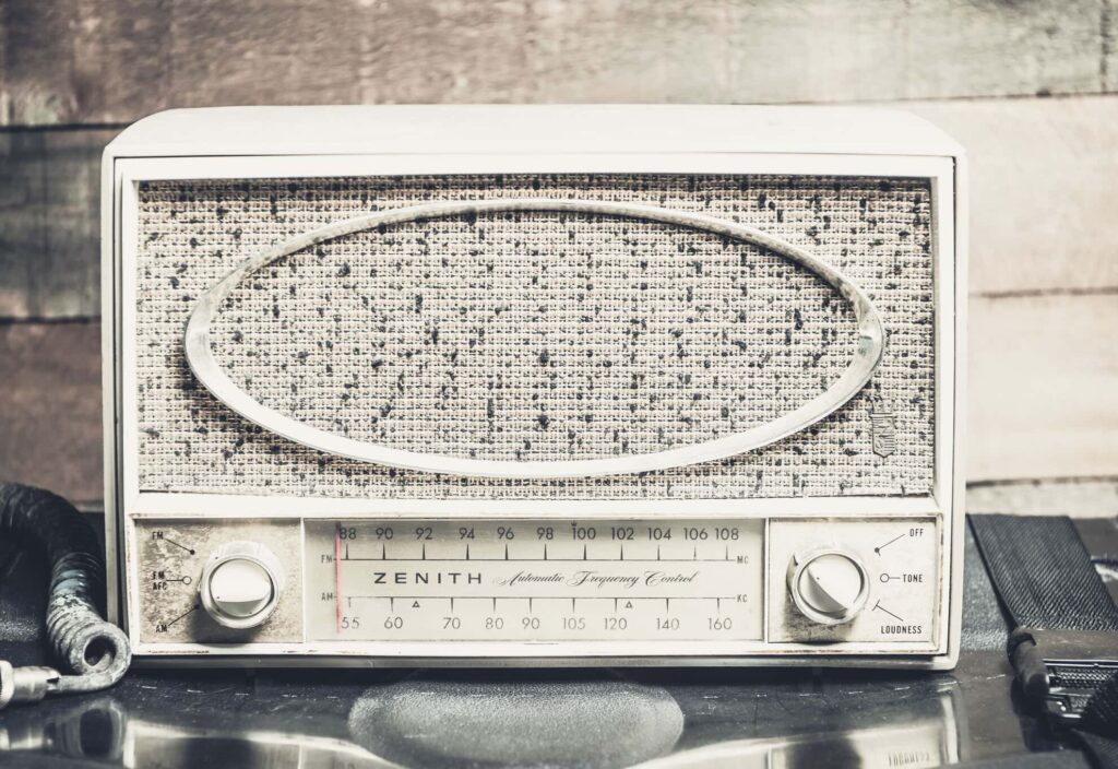 Photograph of vintage radio